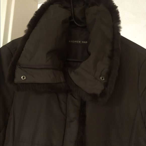 ANDREW MARC  FUR TRIM  DOWN JACKET - Picture 2 of 10